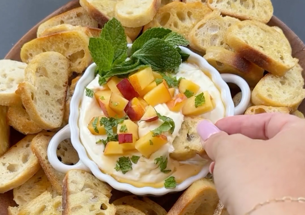 Whipped Goat Cheese Dip is the ideal accompaniment to our Take and Bake French Baguette