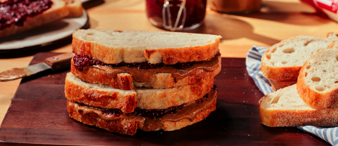 PB&J on Sourdough Sandwich Bread