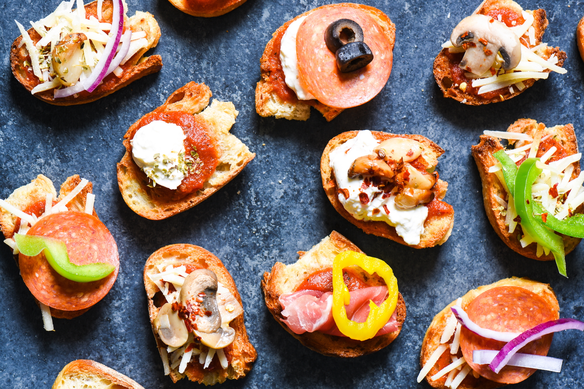 Pizza Crostini Bar: An Interactive Game Day Appetizer