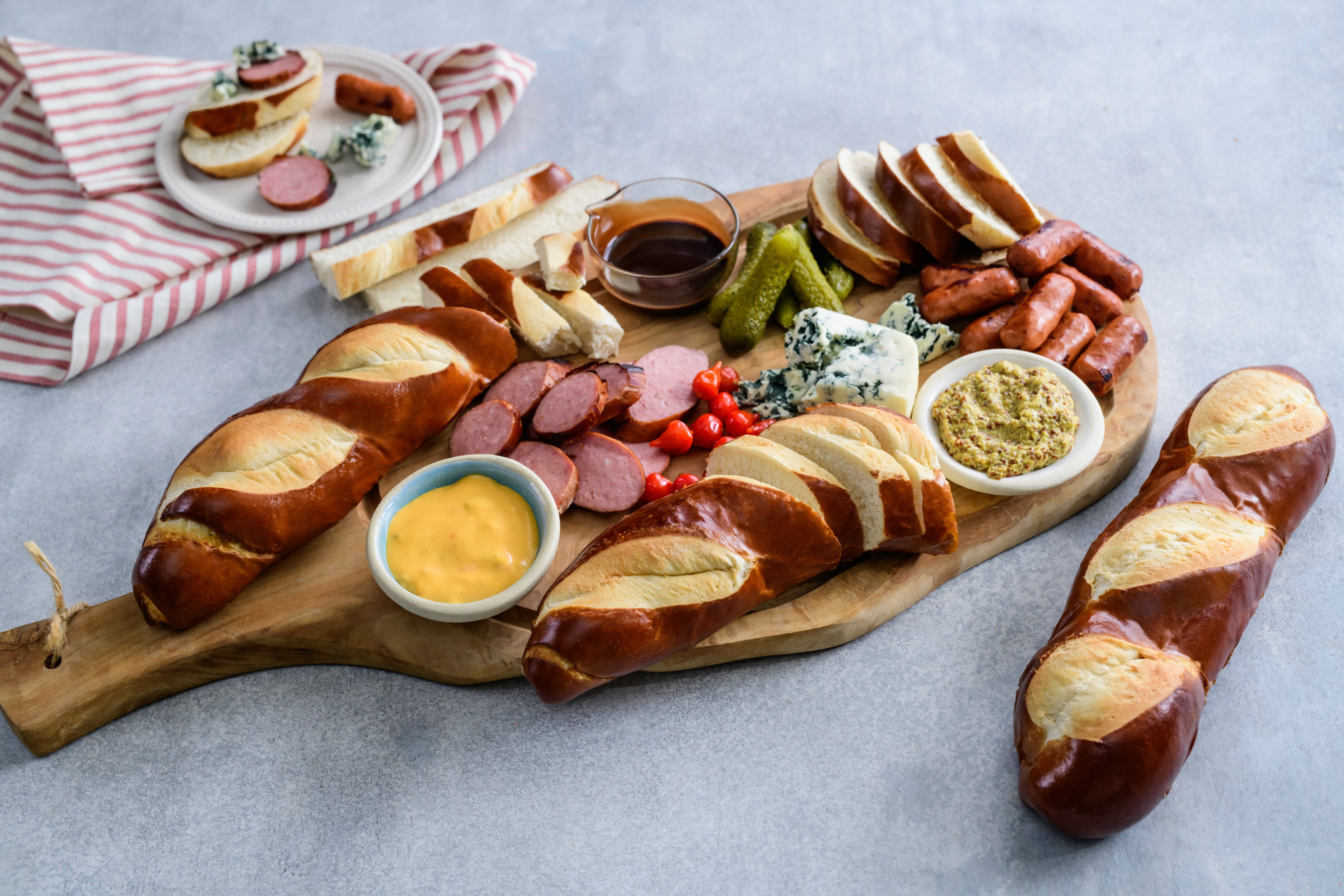 2. Pretzel Dipping Board: A Bold, Shareable Centerpiece