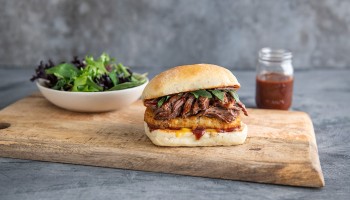 Short Rib and Hashbrown Sandwich