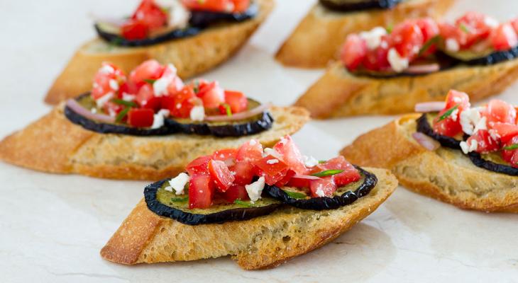 Eggplant crostini