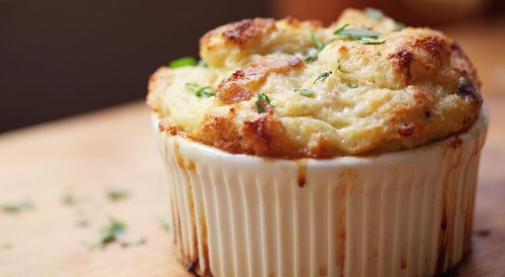 Savory Bread Pudding with Bacon