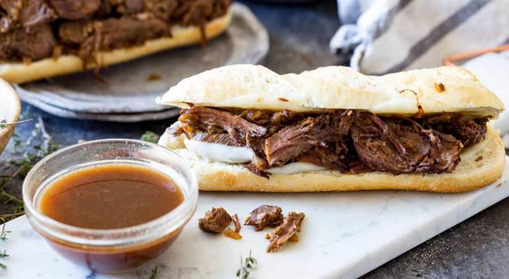 Easy French Dip Sandwiches (crockpot, small batch)