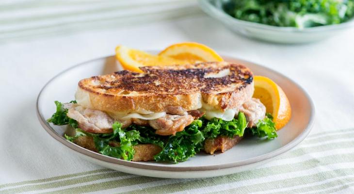 The Caesar – Provolone and Chicken Sandwich with Kale and Caesar dressing