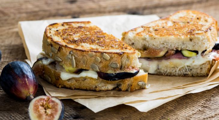 La Brea Bakery Fig, Prosciutto, and Taleggio Grilled Cheese