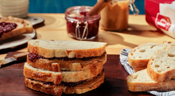 PB&J on Sourdough Sandwich Bread